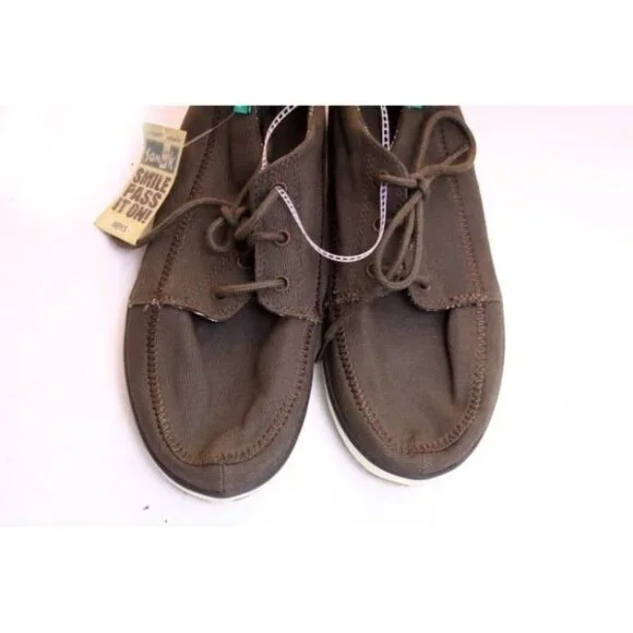 NWT sanuk neakers shoes casual canvas MENS lace up sz 7